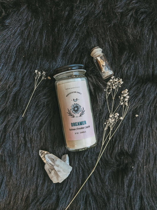 Dreamer Manifestation Jar Candle