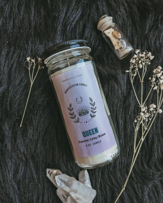 Queen Manifestation Jar Candle