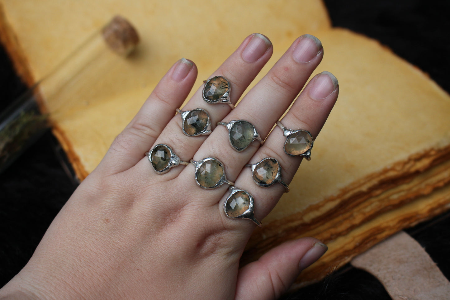Fae Folk Prehnite Ring