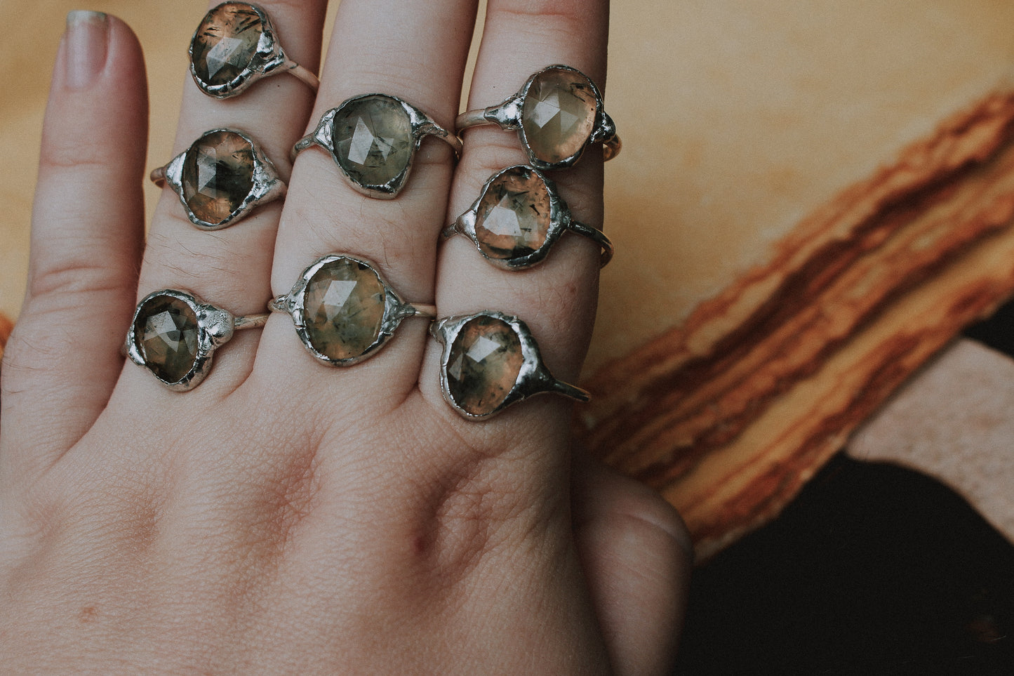 Fae Folk Prehnite Ring