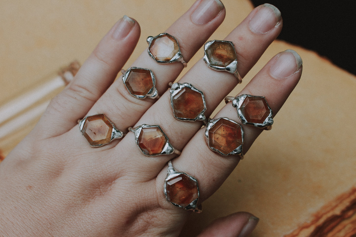 Harvest Moon Citrine Ring