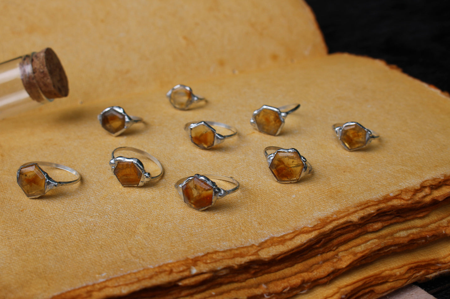 Harvest Moon Citrine Ring