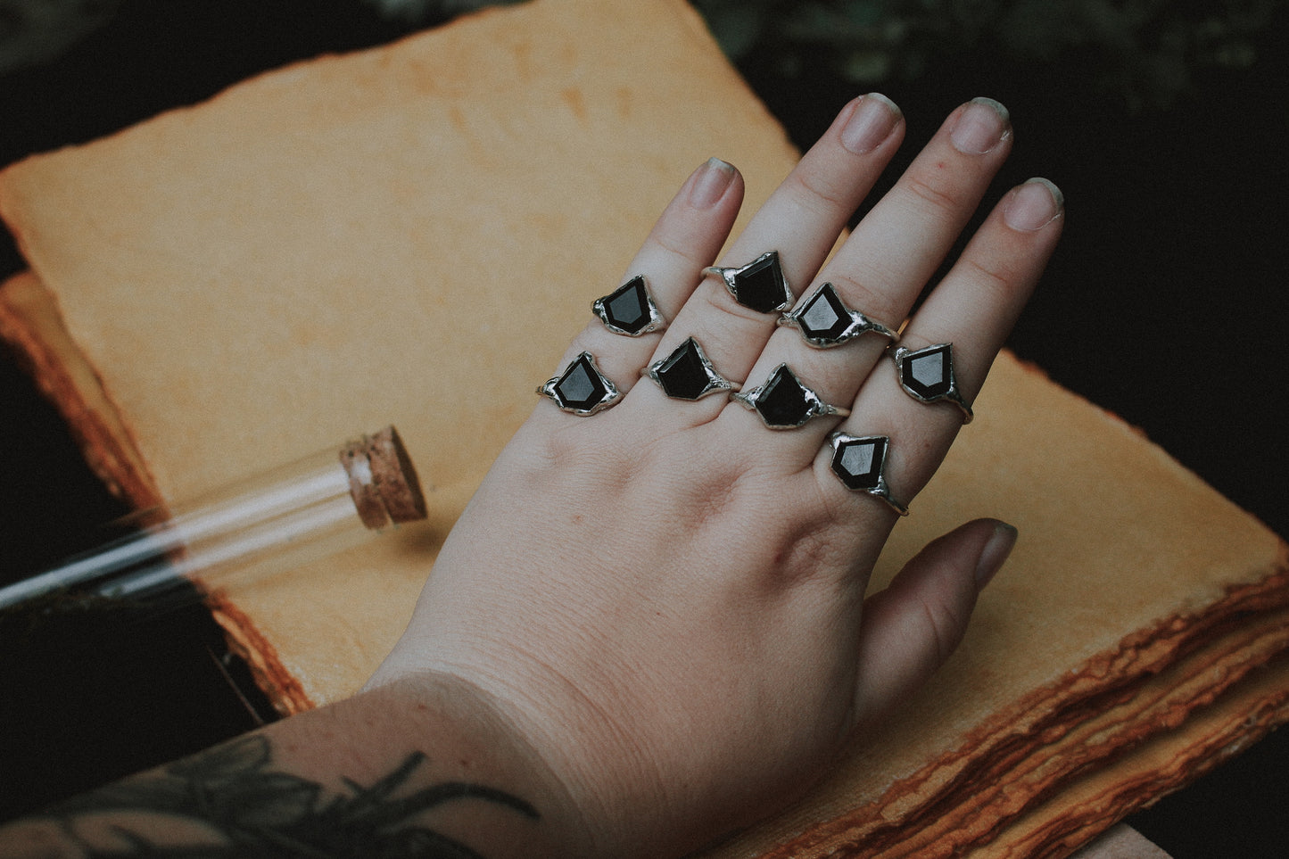 Do No Harm Black Obsidian Ring