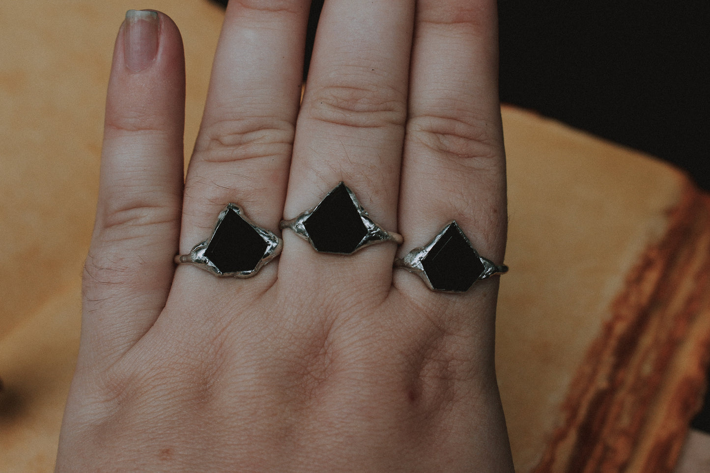 Do No Harm Black Obsidian Ring