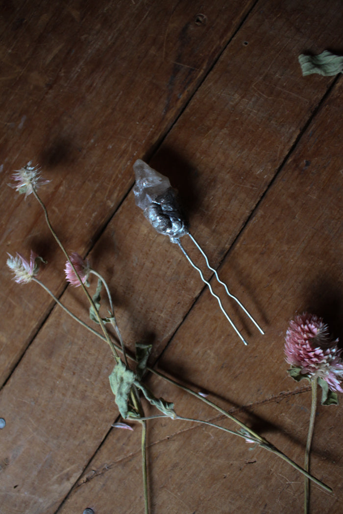 Smokey Quartz Hair Pin