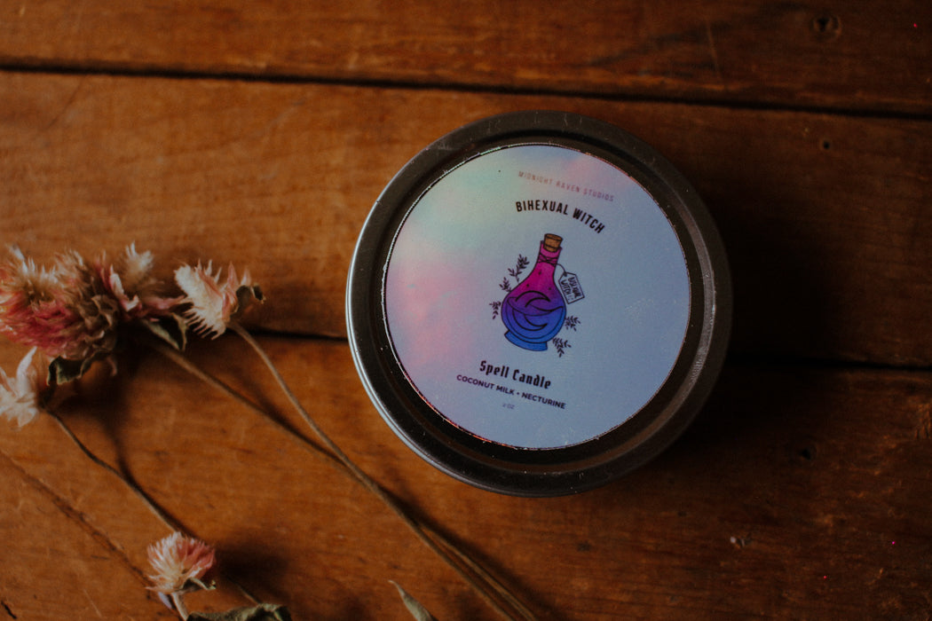 Bi-Hexual Travel Tin Spell Candle