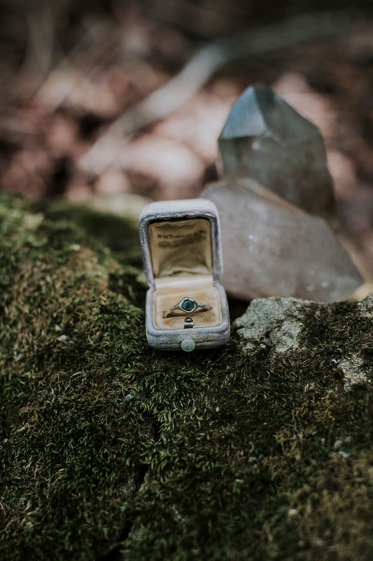Blue Apatite Pebble Ring