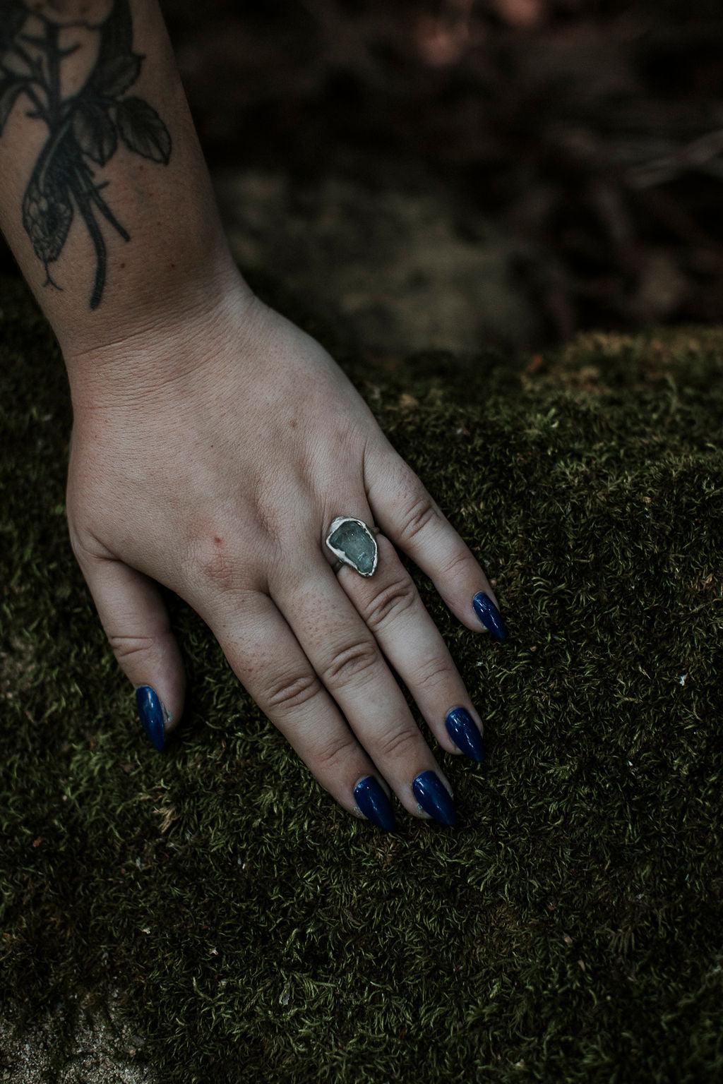 Aquamarine Pebble Ring