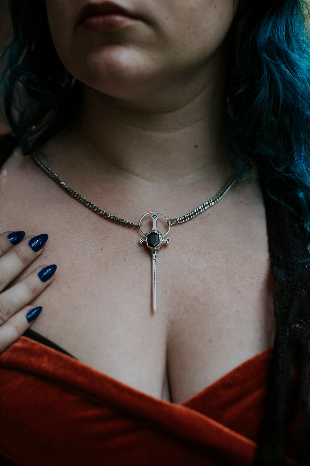 Rhysand Sword Necklace - Hematite