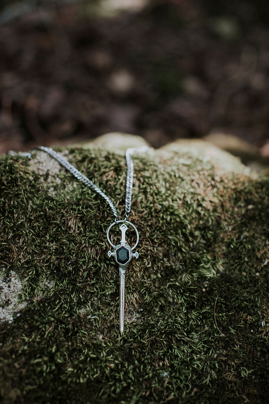 Rhysand Sword Necklace - Hematite