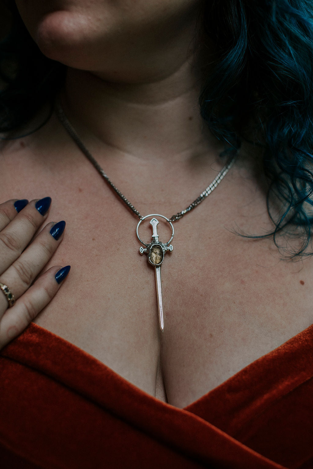 Vassa Sword Necklace - Citrine