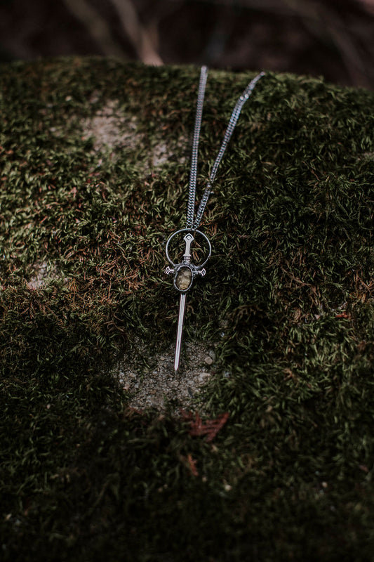 Vassa Sword Necklace - Citrine