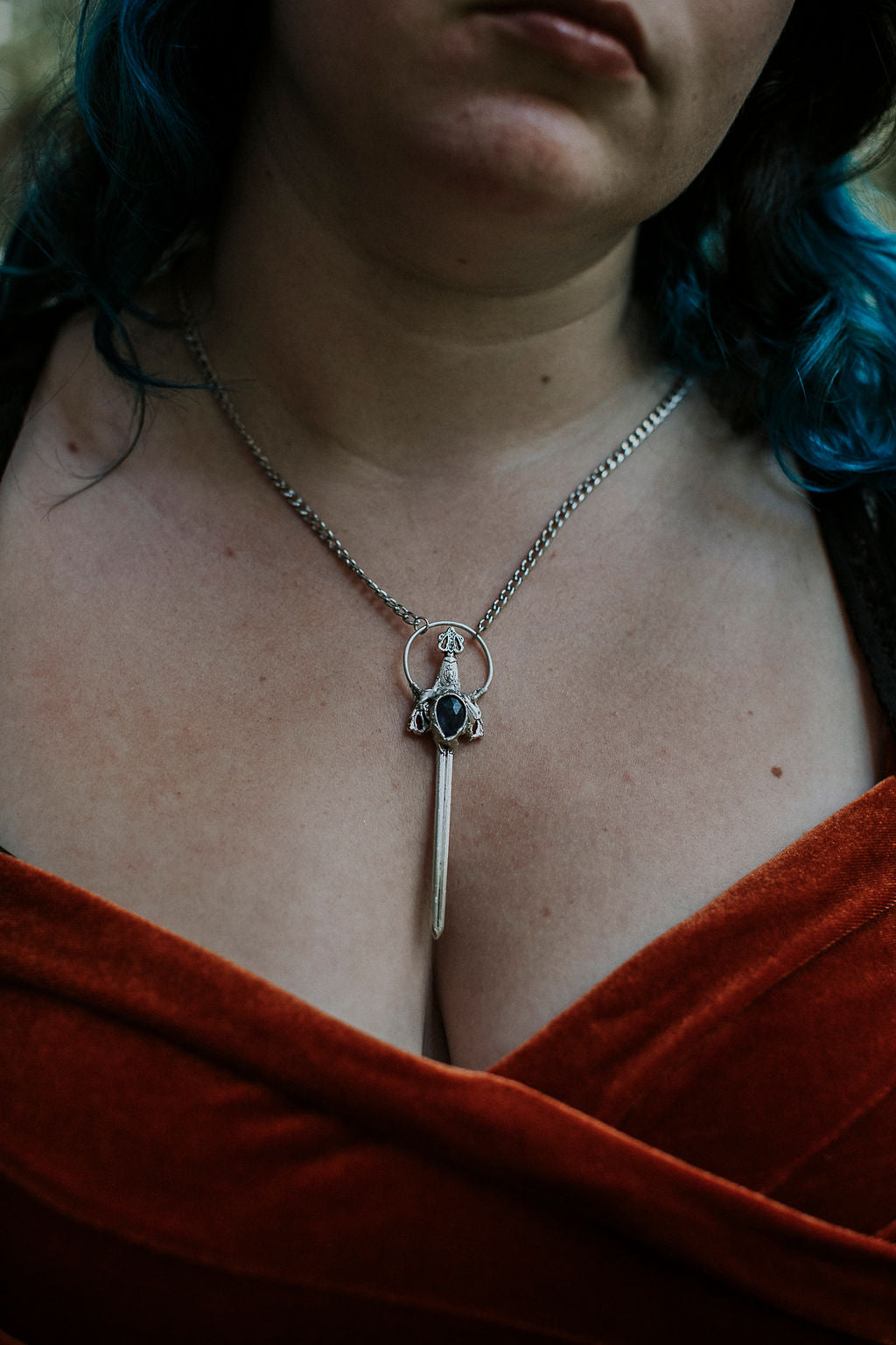 Feyre Sword Necklace - Iolite