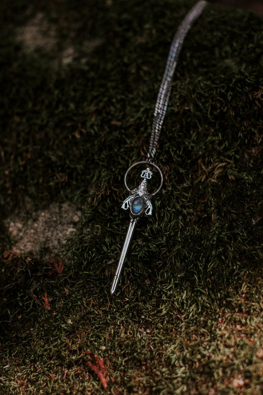 Bryce Sword Necklace - Moonstone