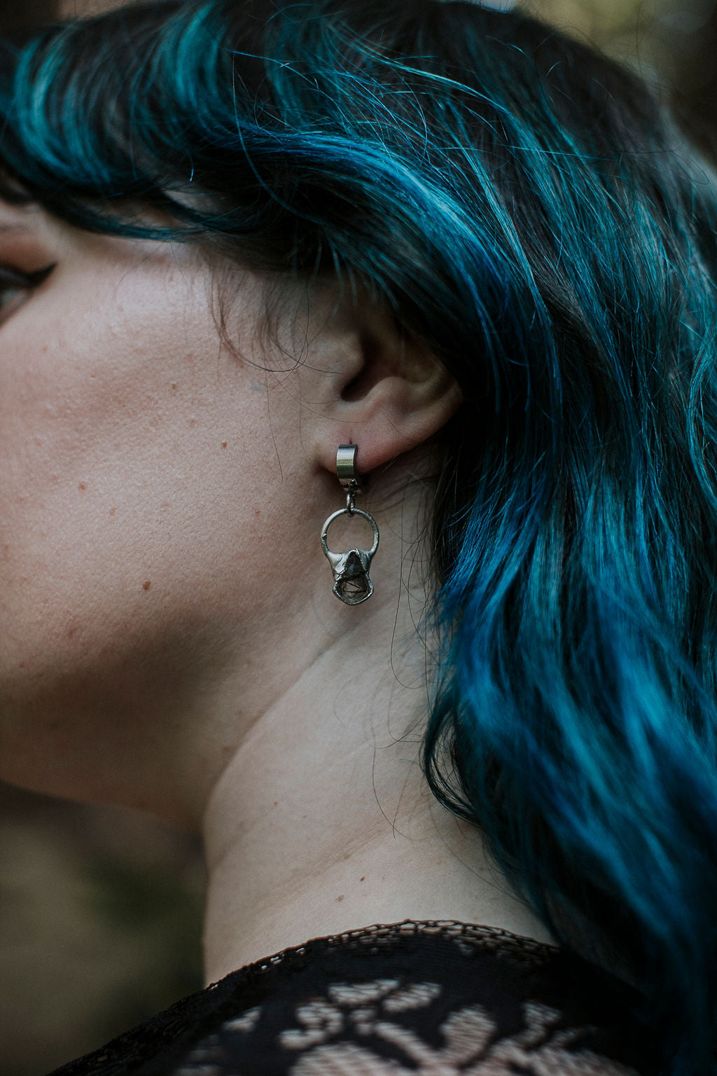 Alchemy Earrings - Black Rutile