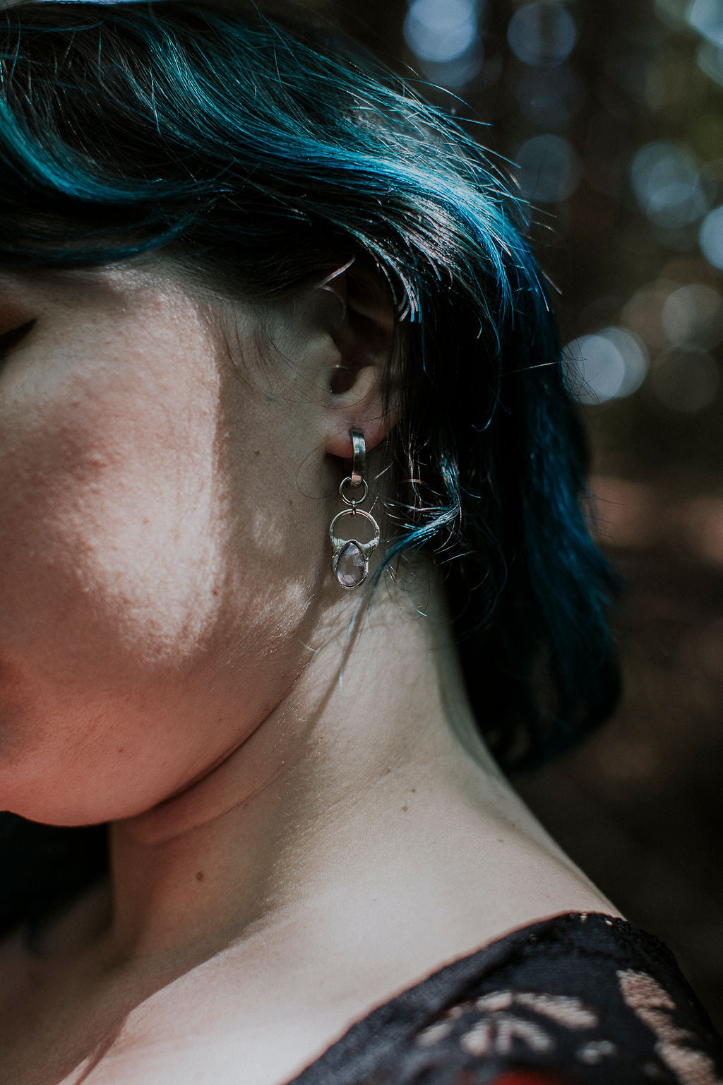 Alchemy Earrings - Pink Amethyst