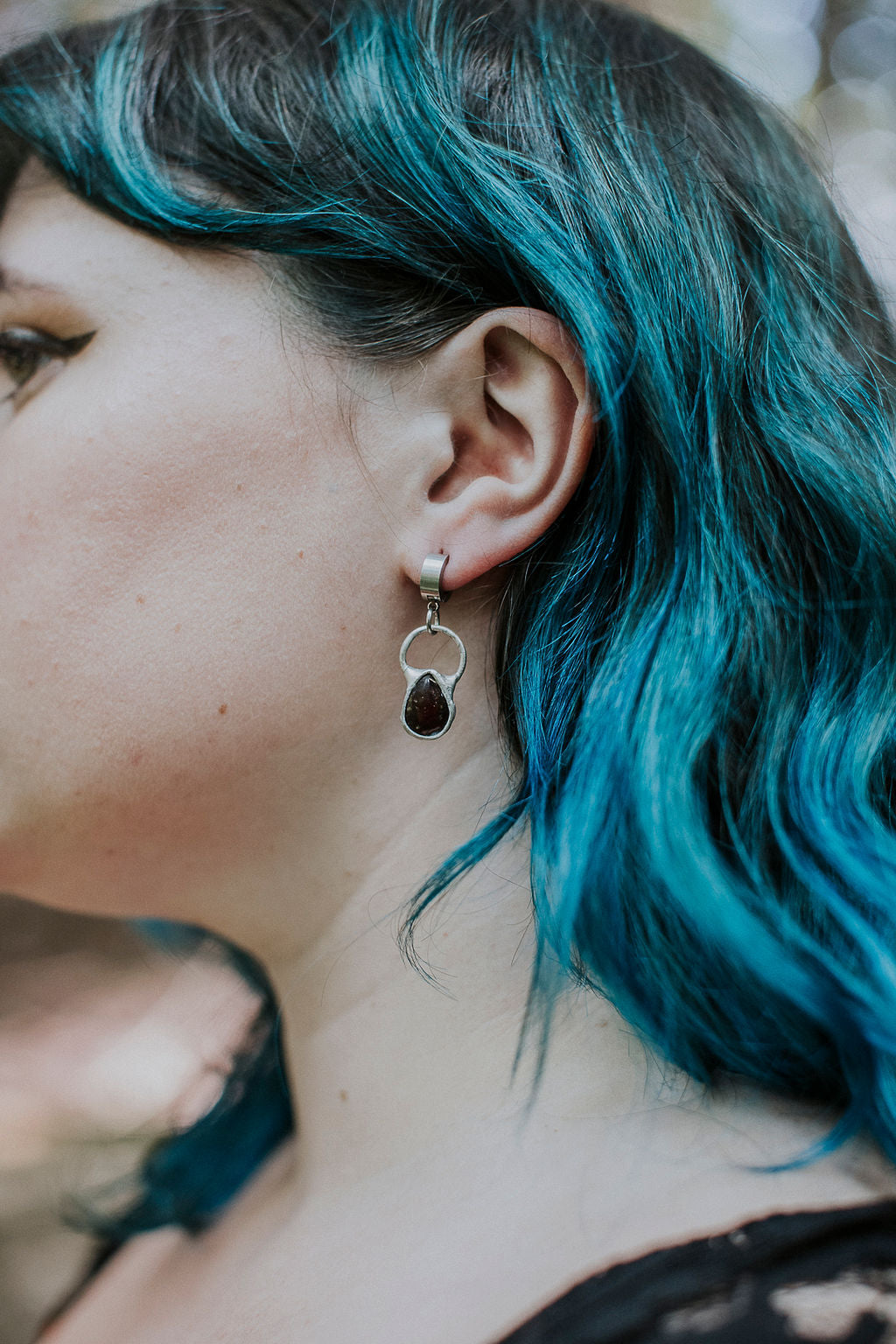 Alchemy Earrings Garnet