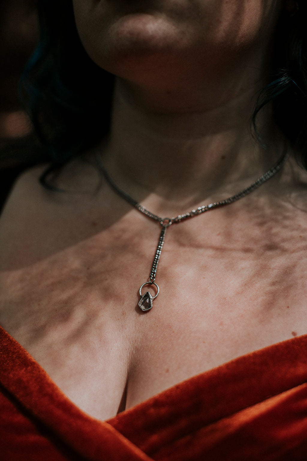 Nova Necklace – Black Rutile