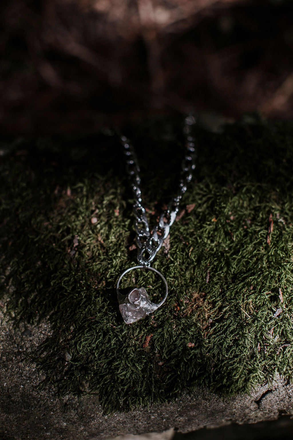 Minerva Necklace – Herkimer Diamond & Rose Quartz