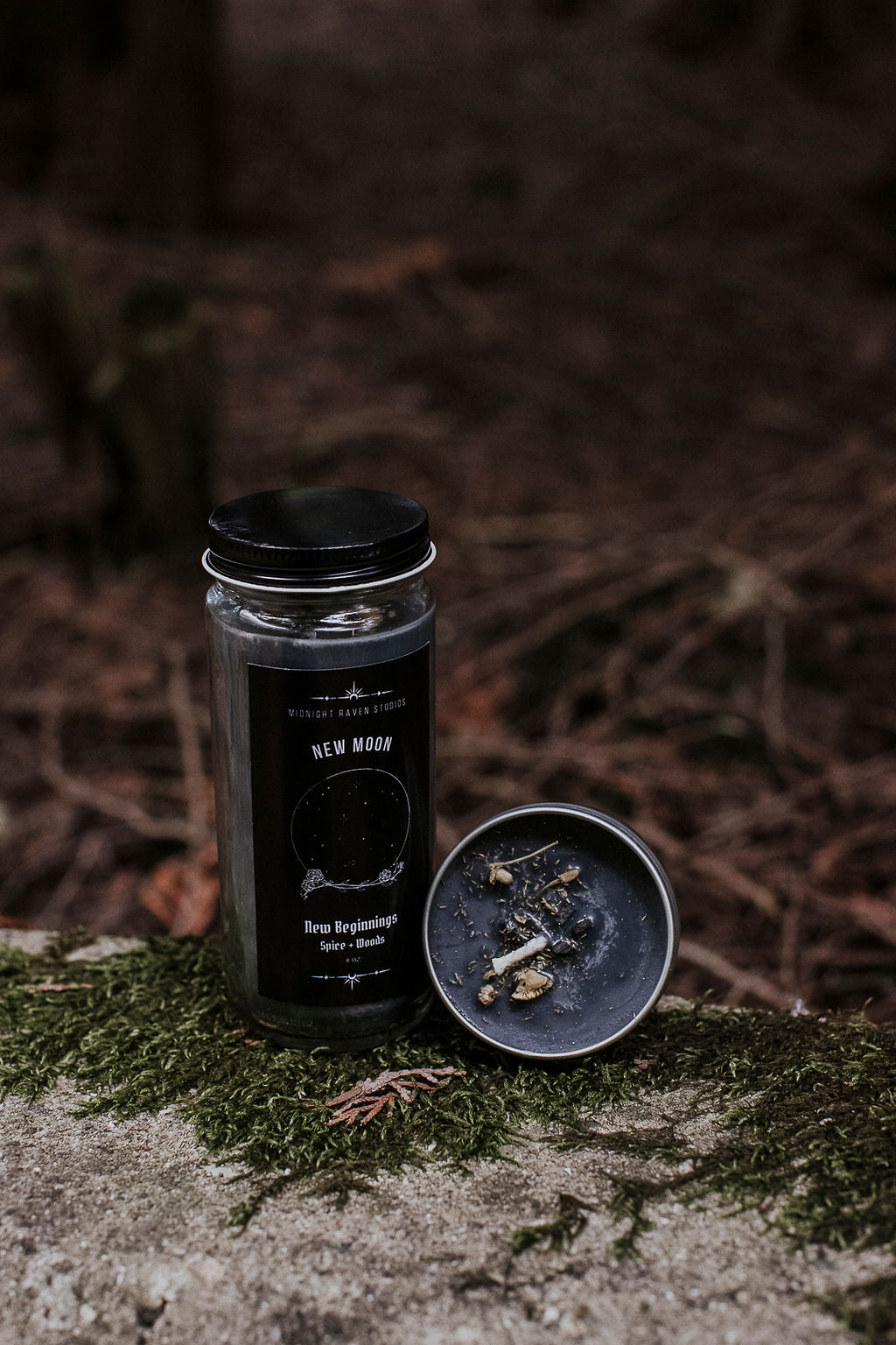 New Moon Manifestation Candle – Spice & Woods