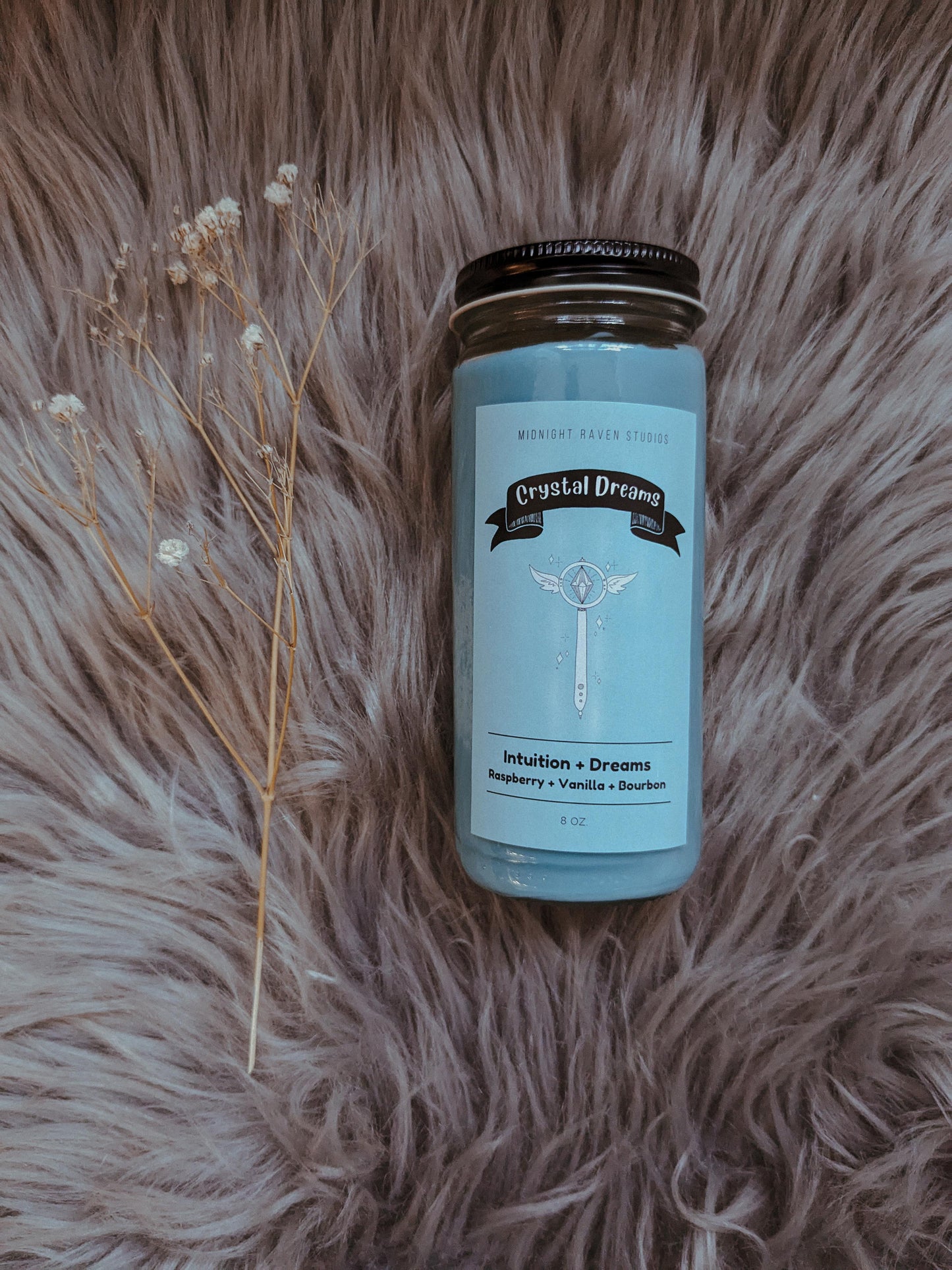 Crystal Dreams Manifestation Candle - Blue Magical Girl