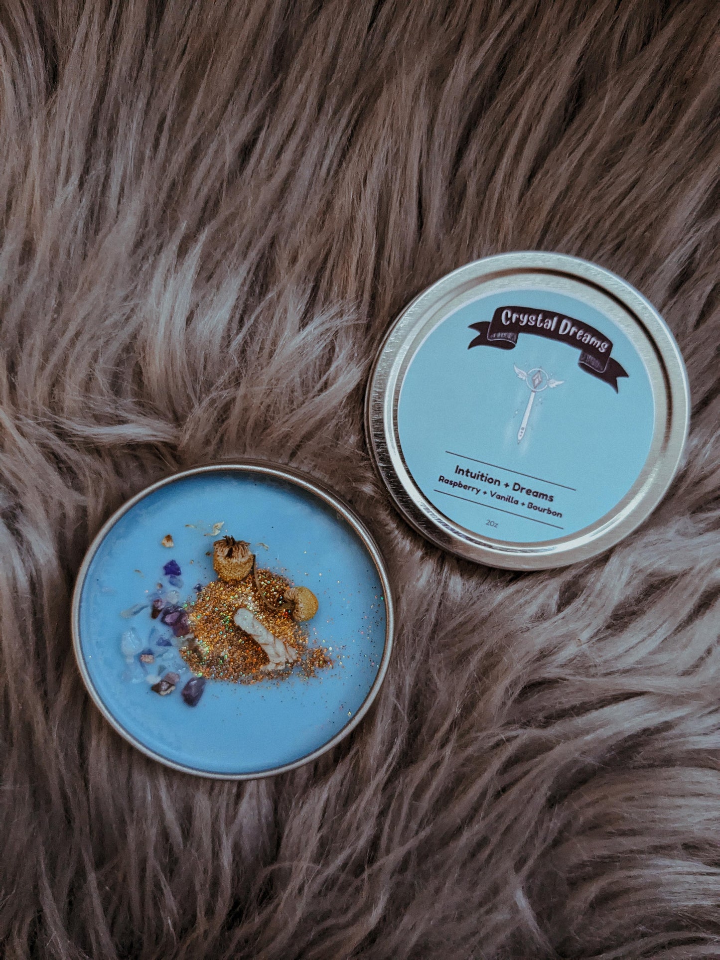 Crystal Dreams Travel Tin Candle - Blue Magical Girl
