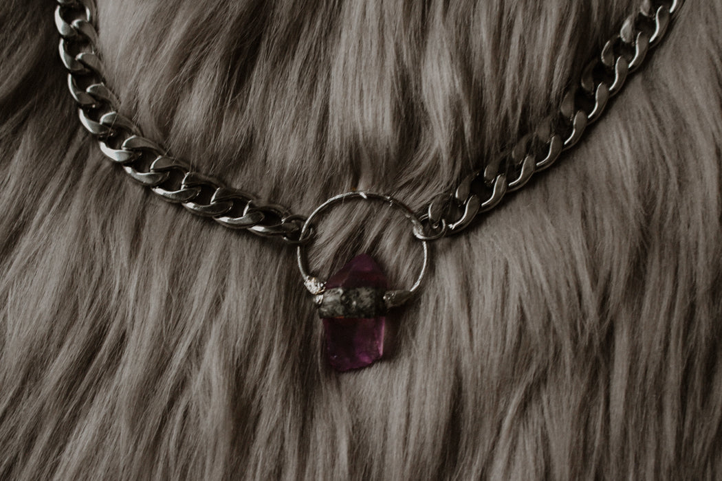 Athena Thick Chain Necklace - Rose Aura