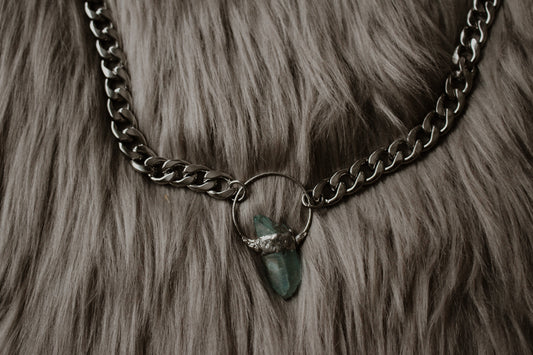 Athena Thick Chain Necklace - Aqua Aura