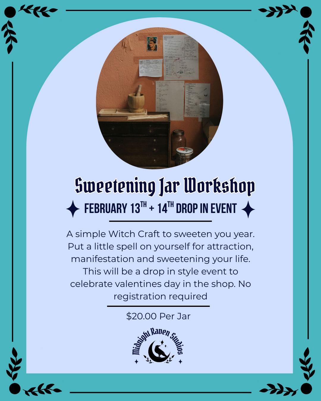 Sweetening Jar Workshop -  Pre-Registration