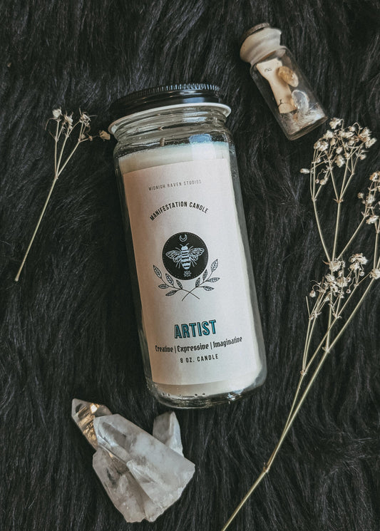 Artist Manifestation Jar Candle