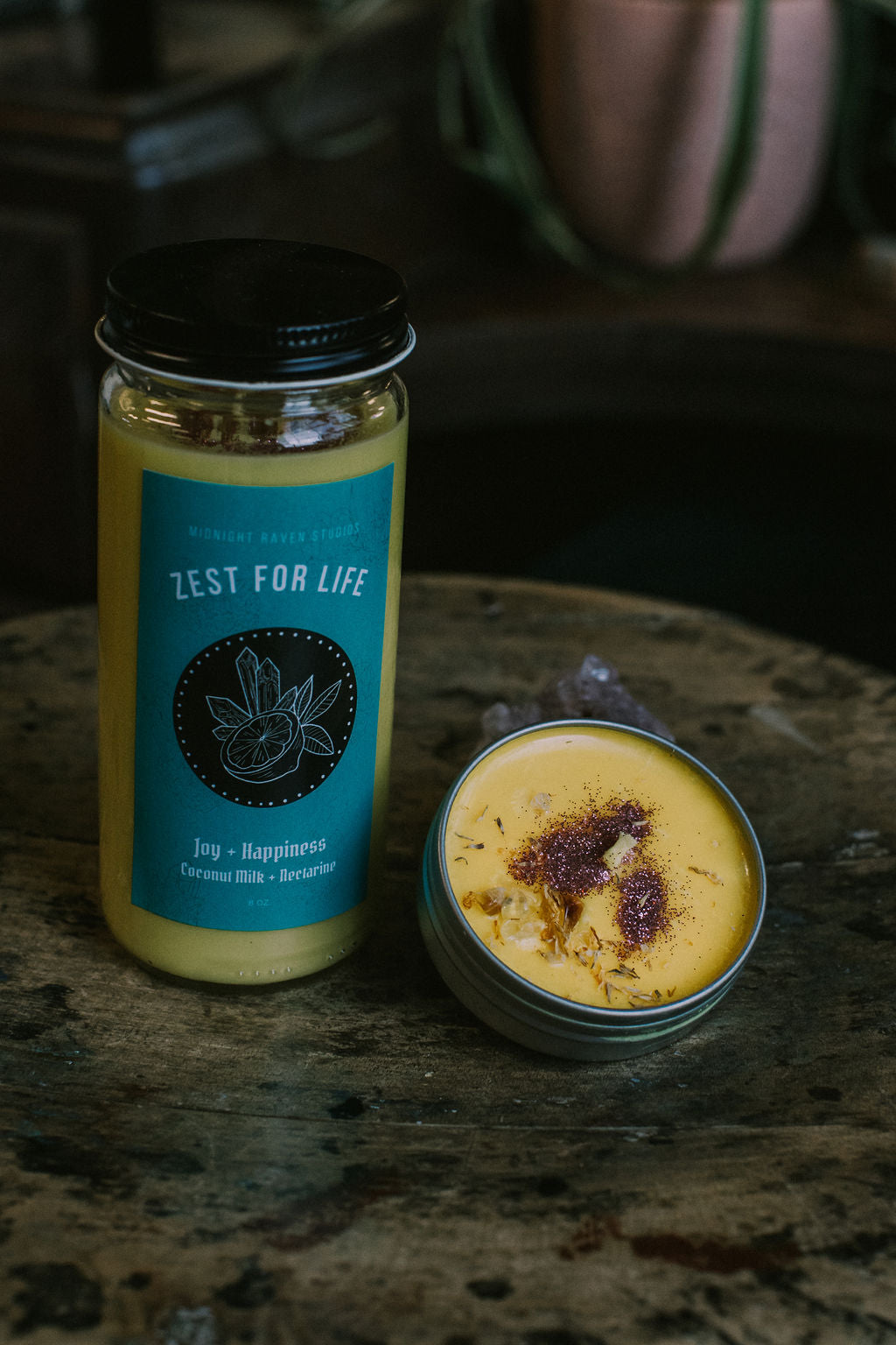 Zest for Life Manifestation Candle - Coconut Milk and Nectarine