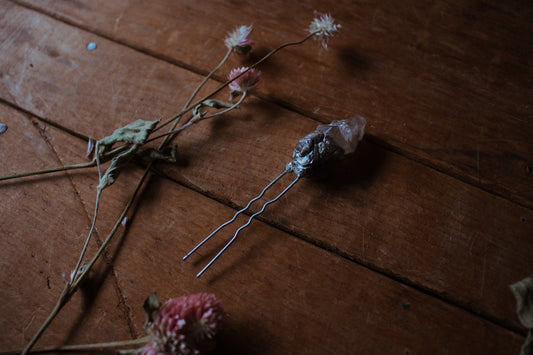 Smokey Quartz Hair Pin