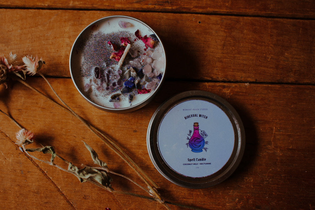 Bi-Hexual Travel Tin Spell Candle