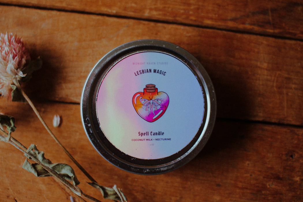 Sapphic Babe Travel Tin Spell Candle
