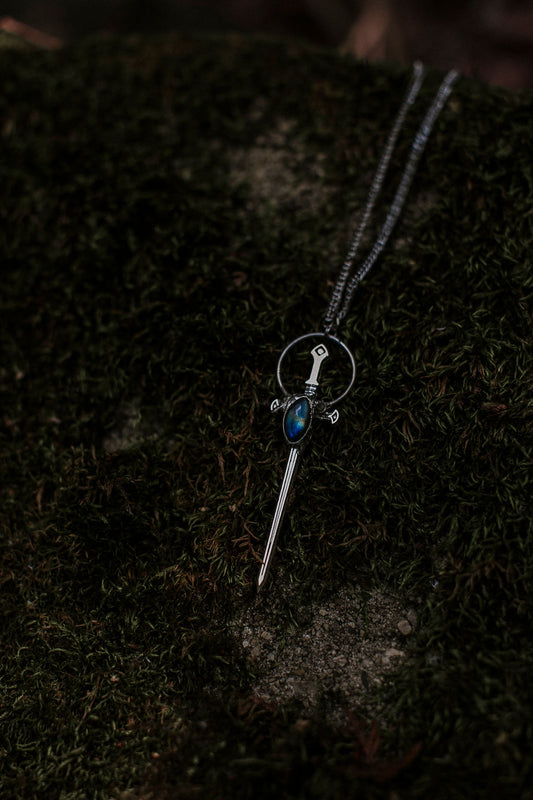 Amren Sword Necklace - Labradorite