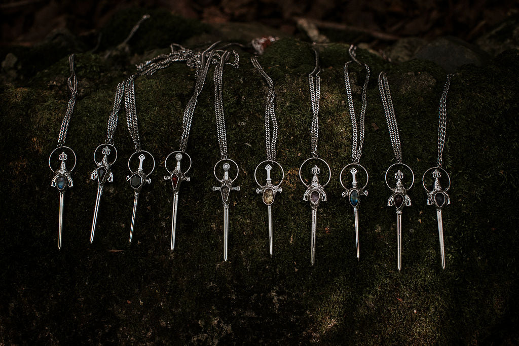 Bryce Sword Necklace - Moonstone