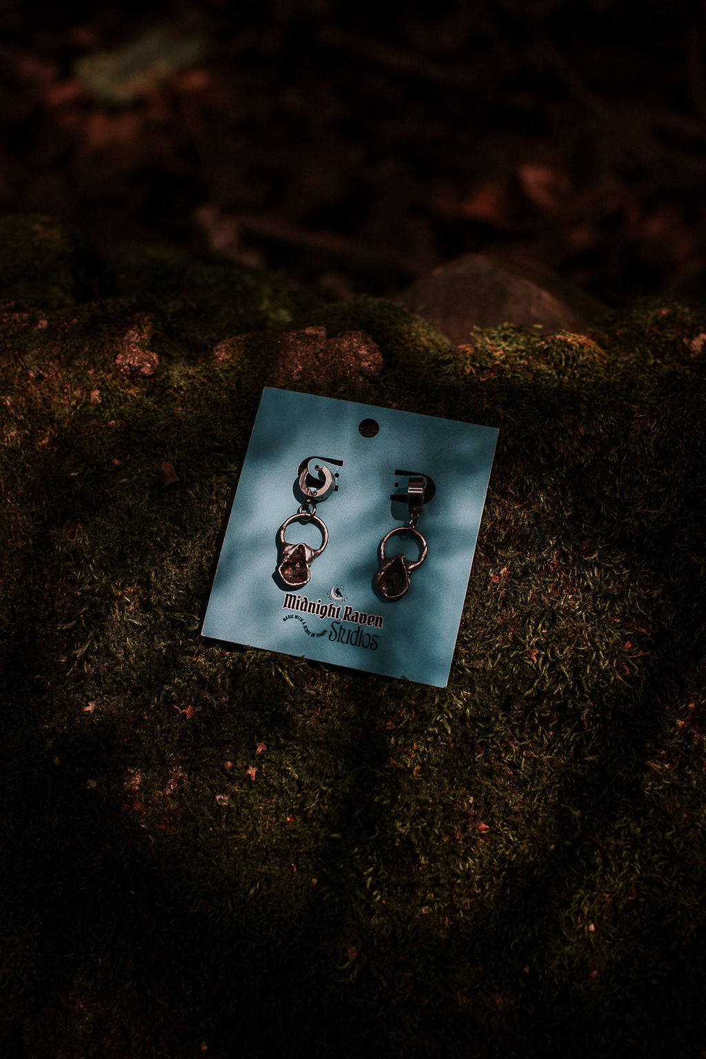 Alchemy Earrings - Black Rutile