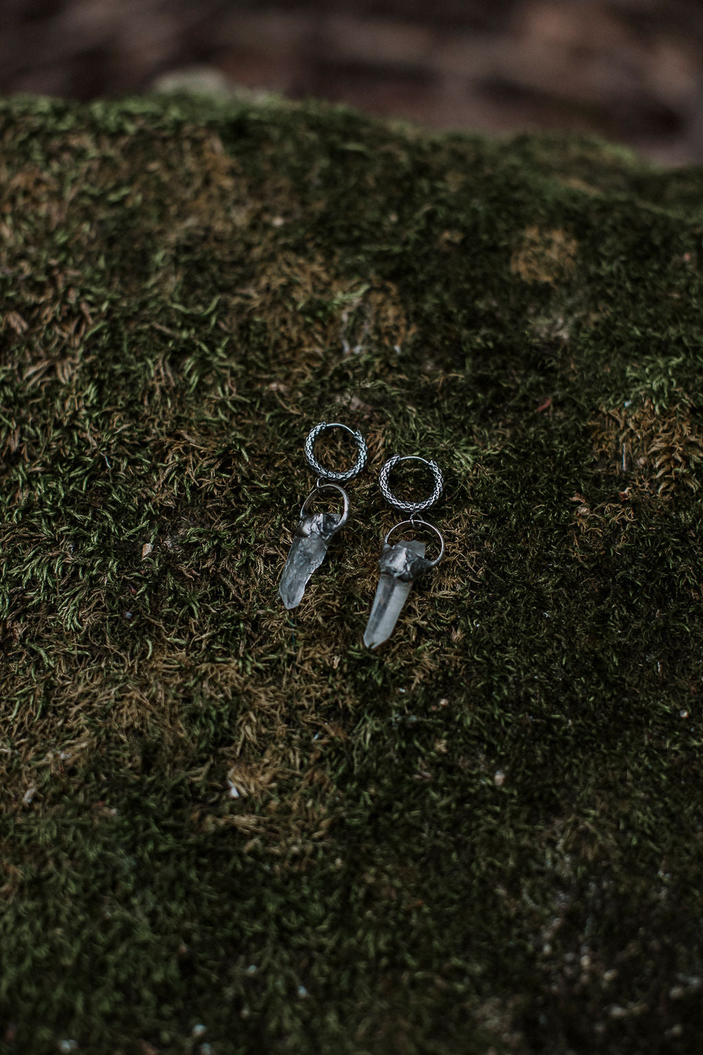 Gnosis Earrings - Clear Quartz