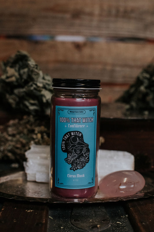 100% That Witch Confidence Manifestation Candle - Citrus and Musk