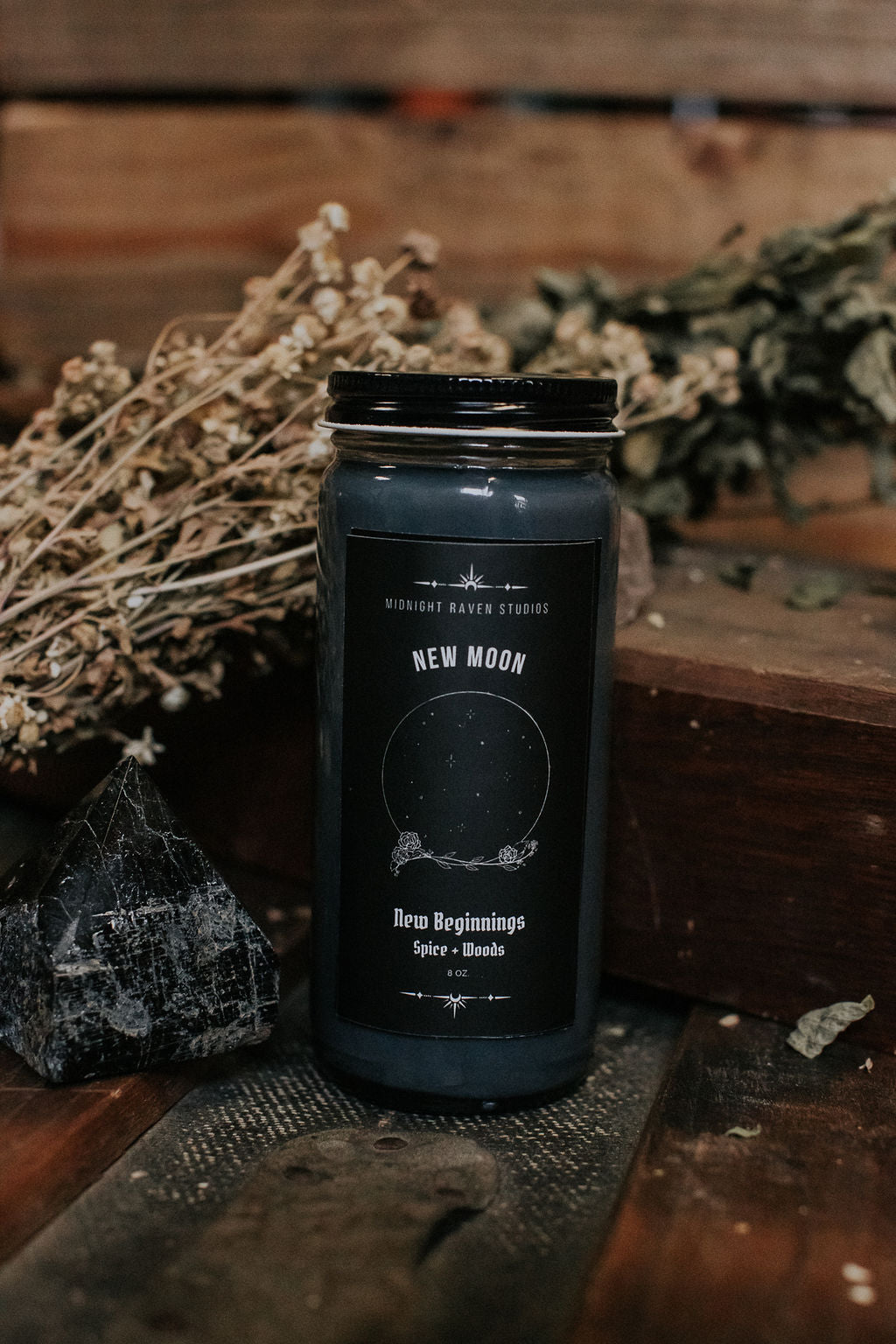 New Moon Manifestation Candle – Spice & Woods