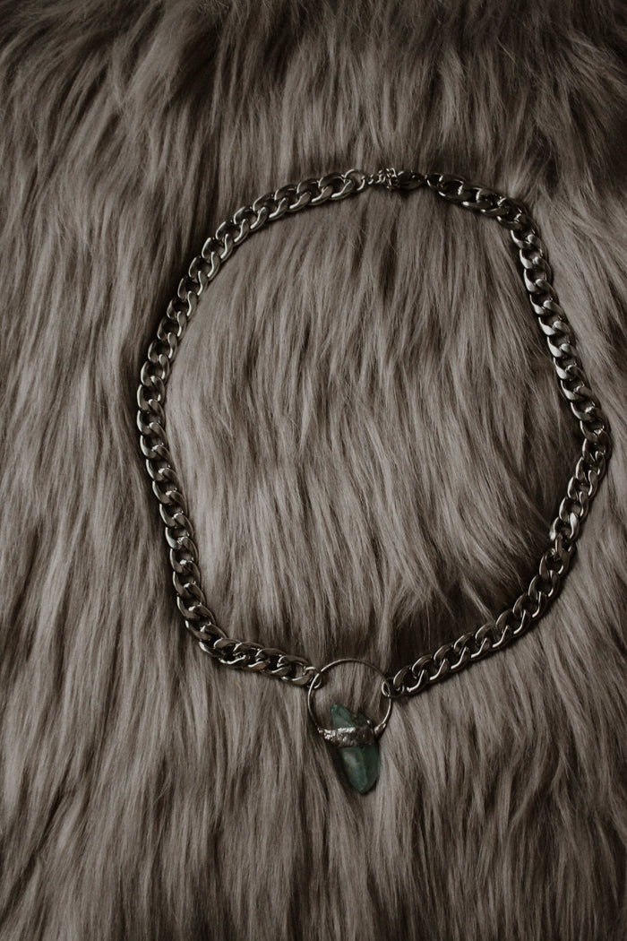 Athena Thick Chain Necklace - Aqua Aura